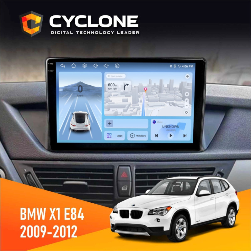 Штатна магнітола BMW X1 (E84) 2009-2012 Cyclone C10-012 4x64, DSP, 4G