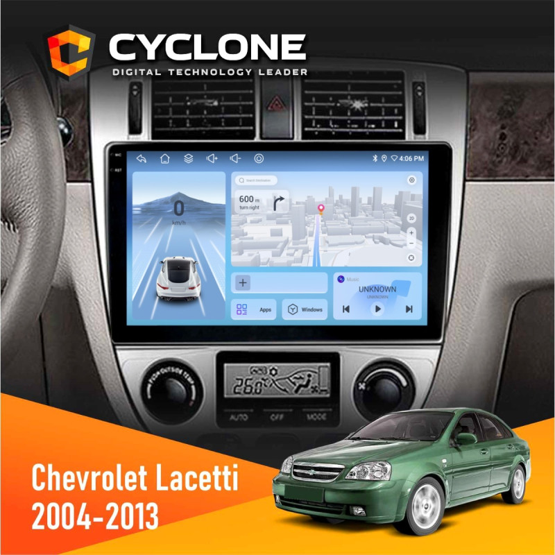 Штатна магнітола Chevrolet Lacetti 2004-2013 Climate Cyclone C10-012 4x64, DSP, 4G