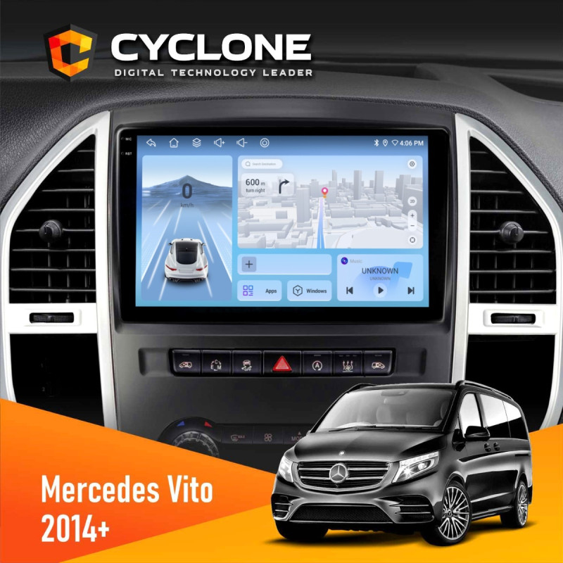 Штатна магнітола Mercedes-Benz Vito (W447) 2014+ Cyclone C10-012 4x64, DSP, 4G