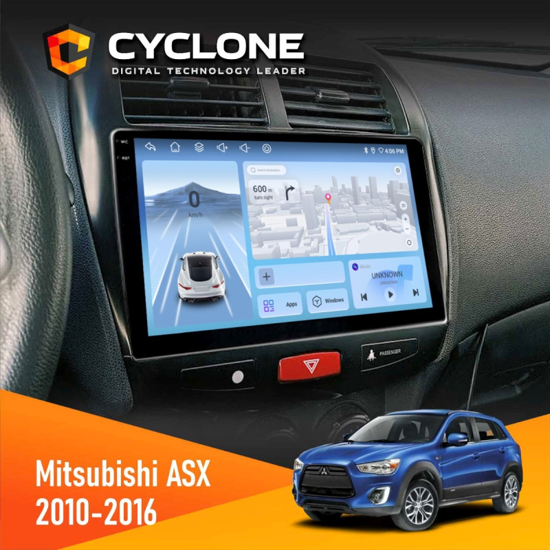 Штатна магнітола Mitsubishi ASX 2010-2016 Cyclone C10-012 4x64, DSP, 4G