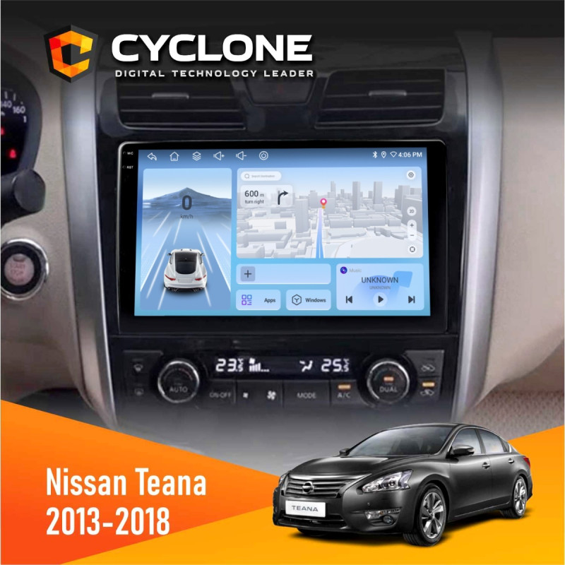 Штатна магнітола Nissan Teana 2013-2018 Cyclone C10-012 4x64, DSP, 4G