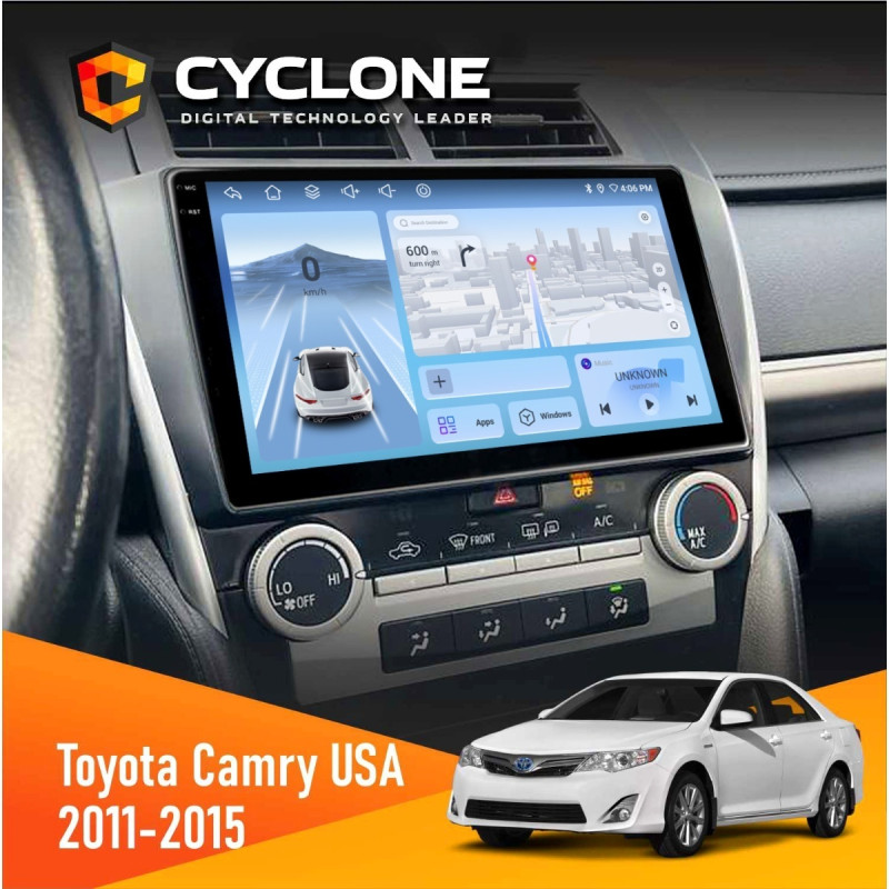 Штатна магнітола Toyota Camry 2011-2015 USA Cyclone C10-012 4x64, DSP, 4G