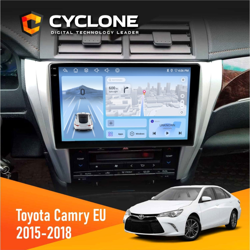 Штатна магнітола Toyota Camry 2015-2018 Cyclone C10-012 4x64, DSP, 4G