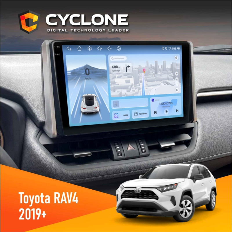 Штатна магнітола Toyota RAV4 2019+ Cyclone C10-012 4x64, DSP, 4G
