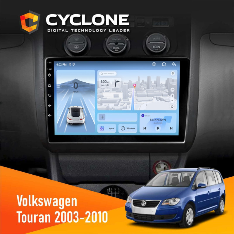 Штатна магнітола Volkswagen Touran 2010-2015 Climate Cyclone C10-012 4x64, DSP, 4G