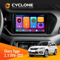 Штатна магнітола Chery Tiggo 2, 3 2016-2021 Cyclone C9-001 2x32 CPL