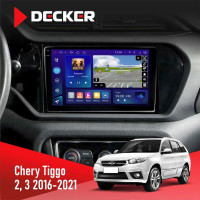 Штатна магнітола Chery Tiggo 2, 3 2016-2021 Decker D9-009 4x64, DSP, 4G, 2k