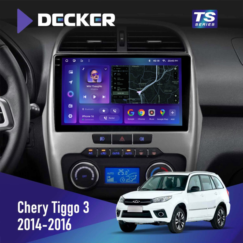 Штатна магнітола Chery Tiggo 3 2014-2016 Cyclone C10-013 4x64 DSP 4G