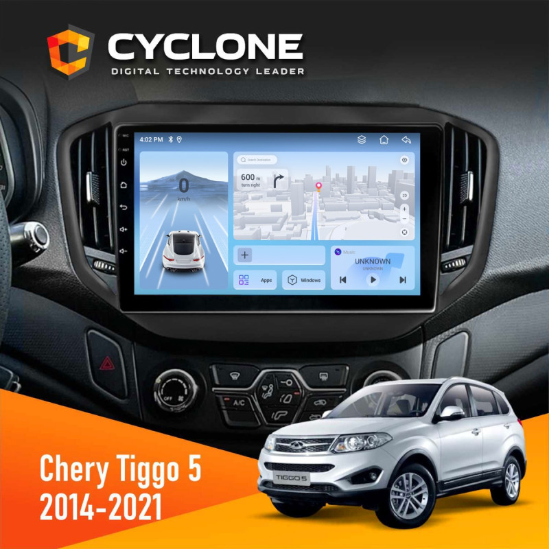 Штатна магнітола Chery Tiggo 5 2016-2021 Cyclone C10-012 4x64, DSP, 4G