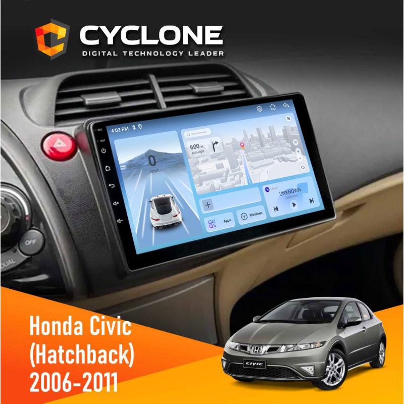 Штатна магнітола Honda Civic 2006-2011 (Hatchback) Cyclone C10-012 4x64, DSP, 4G