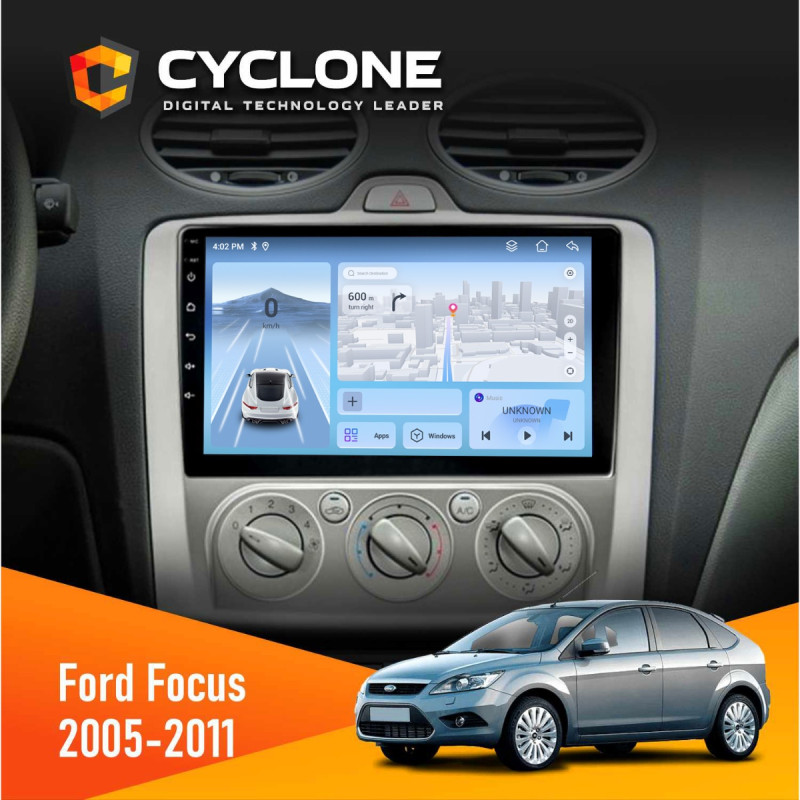 Штатна магнітола Ford Focus 2 2005-2011 Black Cyclone C9-012 4x64, DSP, 4G