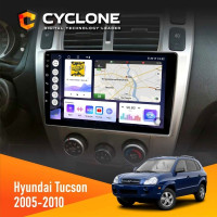 Штатна магнітола Hyundai Tucson 2005-2010 Black Cyclone C10-011 4x64, DSP