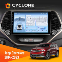 Штатна магнітола Jeep Cherokee 2014-2023 Cyclone C10-012 4x64, DSP, 4G