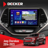 Штатна магнітола Jeep Cherokee 2014-2023 Decker D10-009 4x64, DSP, 4G, 2k