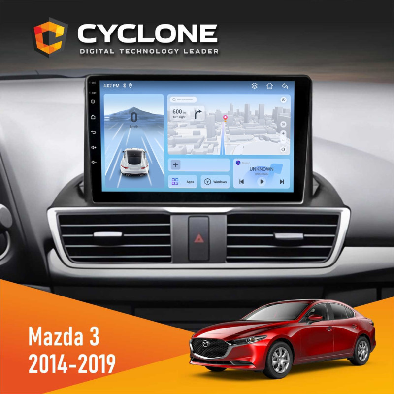 Штатна магнітола Mazda 3 2014-2019 Cyclone C9-012 4x64, DSP, 4G