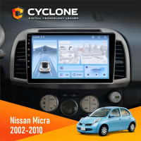 Штатна магнітола Nissan Micra 2002-2010 Cyclone C9-012 4x64, DSP, 4G