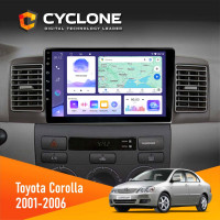 Штатна магнітола Toyota Corolla 2001-2006 Cyclone C9-011 4x64, DSP