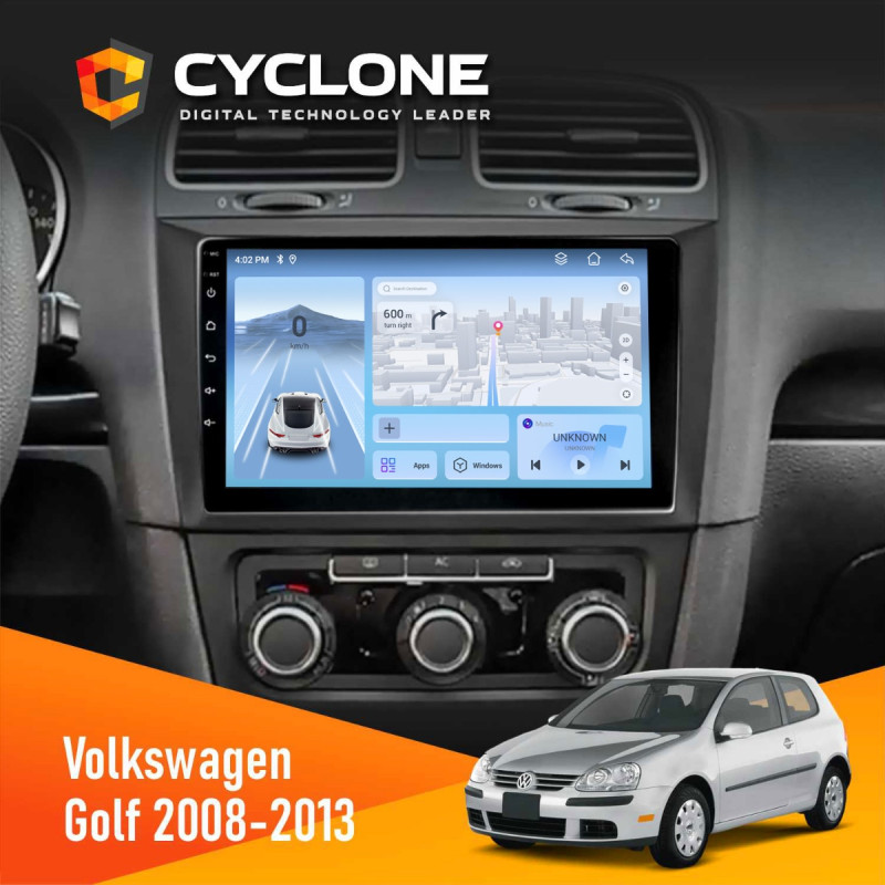 Штатна магнітола Volkswagen Golf 2008-2013 Cyclone C9-012 4x64, DSP, 4G