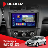 Штатна магнітола Volkswagen Golf 2008-2013 Decker D9-009 4x64, DSP, 4G, 2k