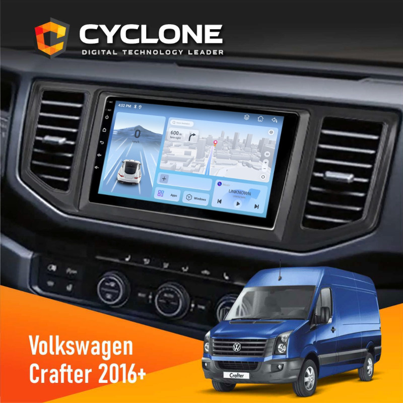 Штатна магнітола Volkswagen Crafter 2016+ Cyclone C10-012 4x64, DSP, 4G