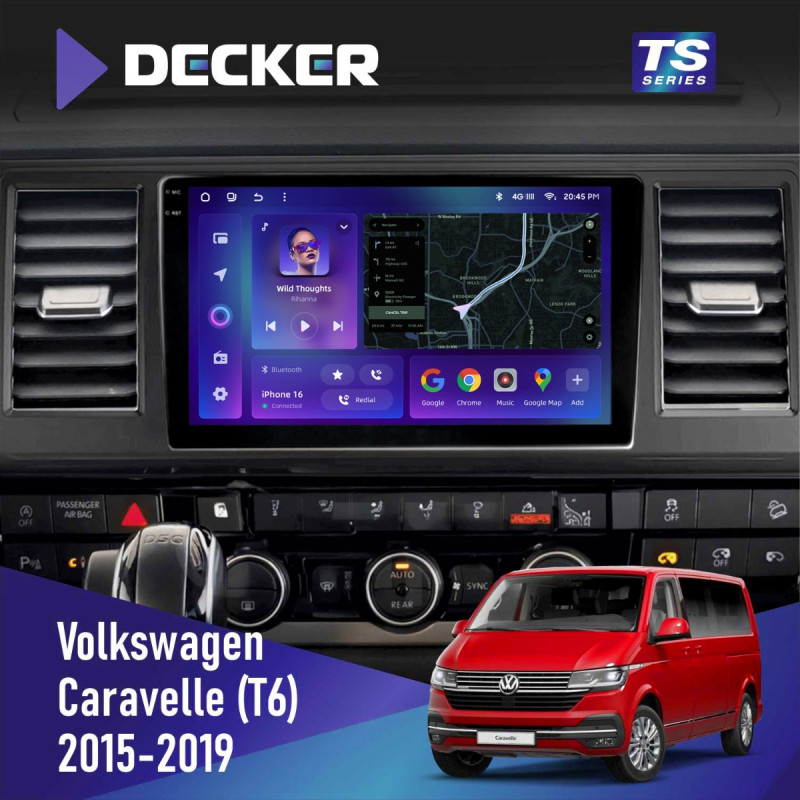 Штатна магнітола Volkswagen Caravelle 2015-2019 Cyclone C10-013 4x64 DSP 4G