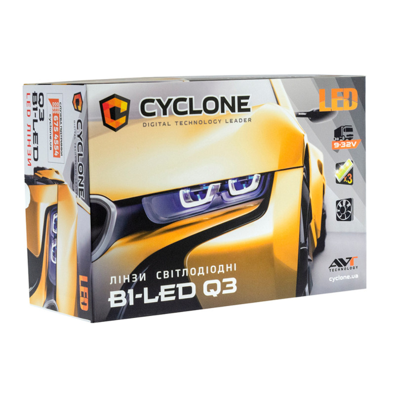 Світлодіодна лінза Cyclone LED BL 3.0" Q3 55/65W 9-32V