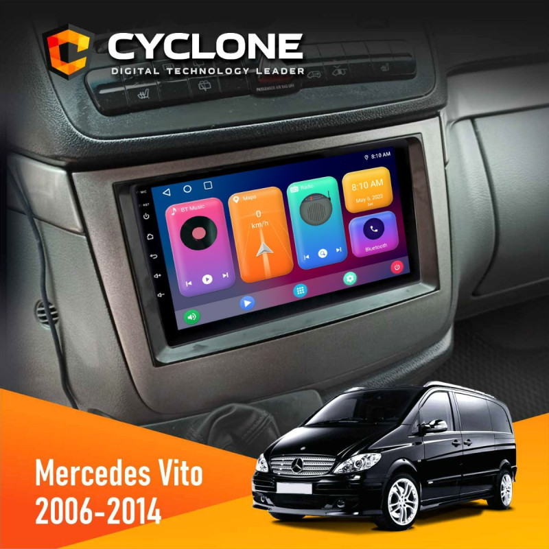 Штатна магнітола Mercedes-Benz Vito (W639), Viano (W639) 2006-2014 Cyclone C9-001 2x32 CPL