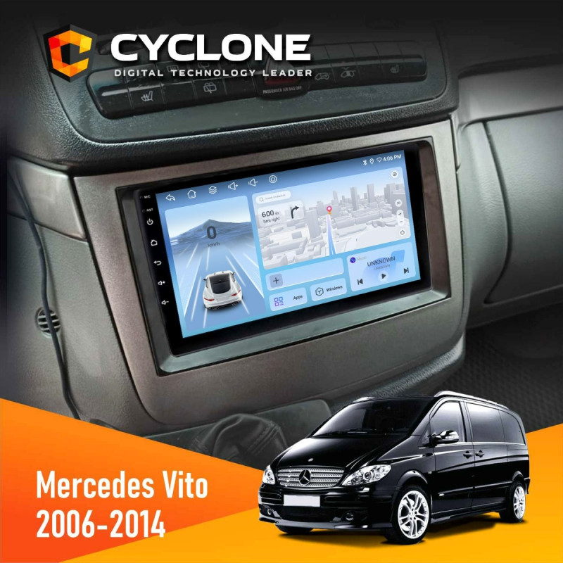 Штатна магнітола Mercedes-Benz Vito (W639), Viano (W639) 2006-2014 Cyclone C9-012 4x64, DSP, 4G