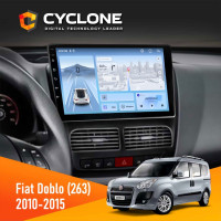 Штатна магнітола Fiat Doblo (263) 2010-2015 Cyclone C10-012 4x64, DSP, 4G