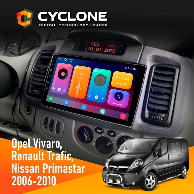 Штатна магнітола Opel Vivaro 2001-2010 Cyclone C10-001 2x32 CPL