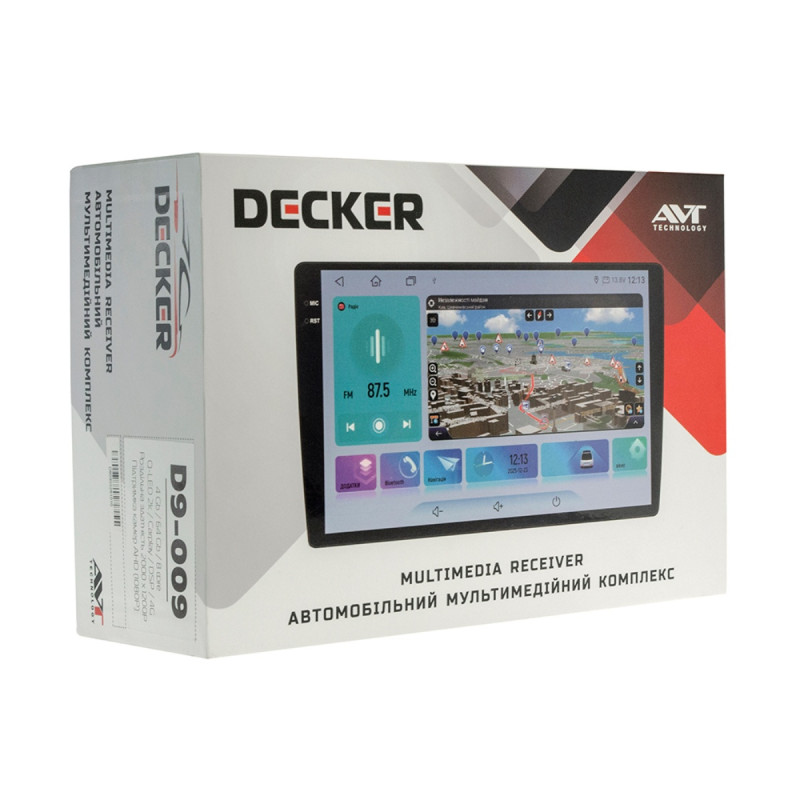 Мультимедійний пристрій Decker D9-009 (4x64 DSP 4G 2k)