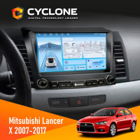 Штатна магнітола Mitsubishi Lancer X 2007-2017 Cyclone C9-012 4x64, DSP, 4G