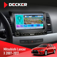 Штатна магнітола Mitsubishi Lancer X 2007-2017 Decker D9-009 4x64, DSP, 4G, 2k