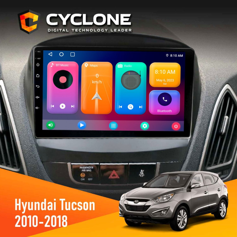 Штатна магнітола Hyundai Tucson 2010-2018 Cyclone C10-001 2x32 CPL