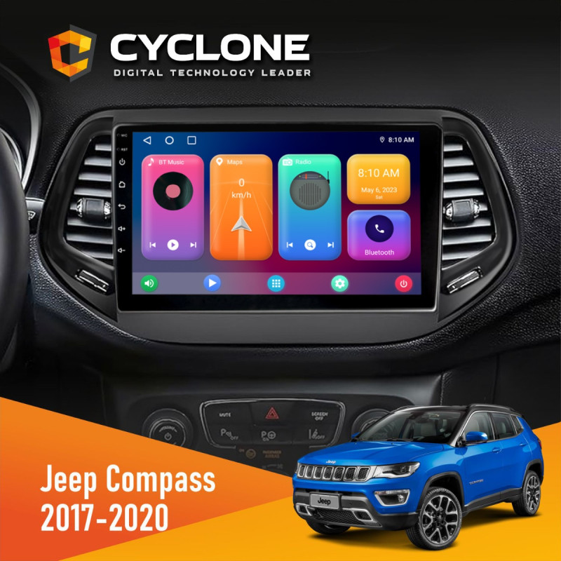 Штатна магнітола Jeep Compass 2017-2020 Cyclone C10-001 2x32 CPL