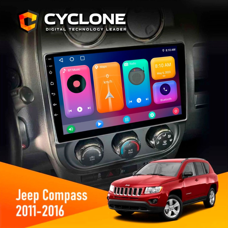 Штатна магнітола Jeep Compass, Patriot 2011-2016 Cyclone C10-001 2x32 CPL
