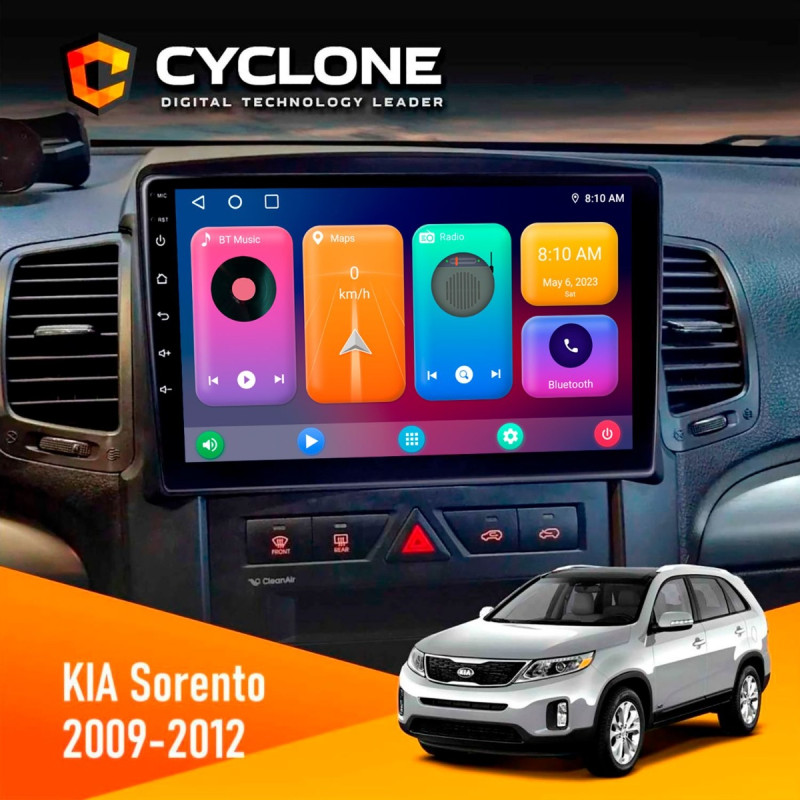 Штатна магнітола KIA Sorento 2009-2012 Cyclone C10-001 2x32 CPL