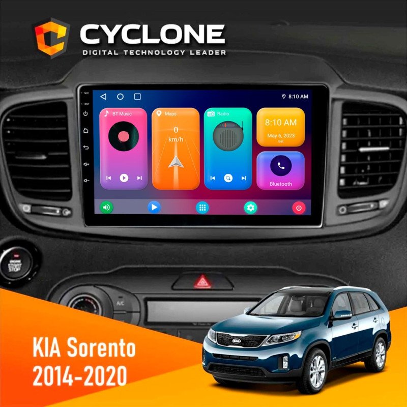 Штатна магнітола KIA Sorento 2014-2020 Cyclone C10-001 2x32 CPL