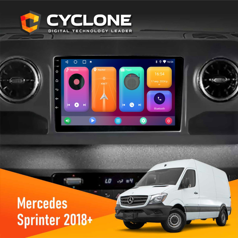 Штатна магнітола Mercedes-Benz Sprinter (W906) 2018+ Cyclone C10-001 2x32 CPL