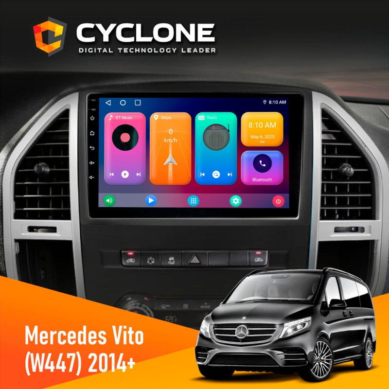 Штатна магнітола Mercedes-Benz Vito (W447) 2014+ Cyclone C10-001 2x32 CPL