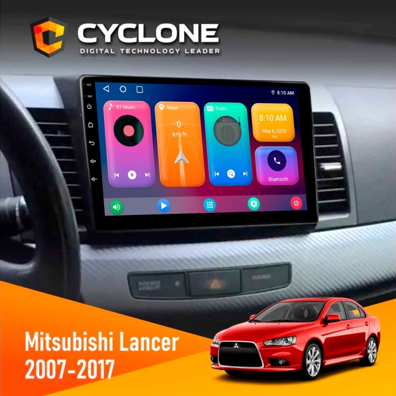 Штатна магнітола Mitsubishi Lancer X 2007-2017 Cyclone C10-001 2x32 CPL