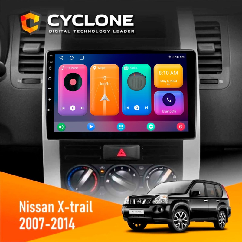 Штатна магнітола Nissan X-Trail 2007-2014 Cyclone C10-001 2x32 CPL