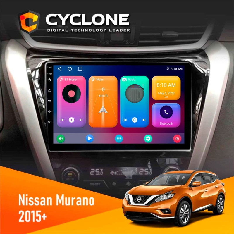 Штатна магнітола Nissan Murano 2015+ Cyclone C10-001 2x32 CPL