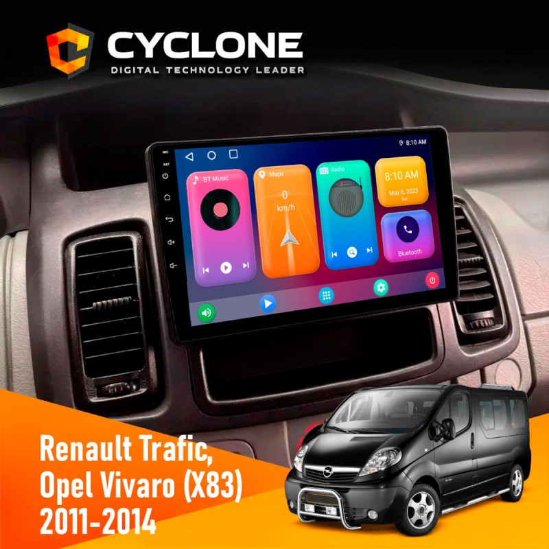 Штатна магнітола Opel Vivaro 2011-2015 Cyclone C10-001 2x32 CPL
