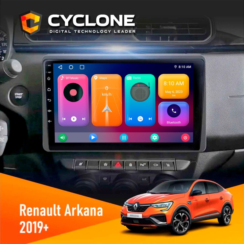 Штатна магнітола Renault Arkana, Duster 2019+ Cyclone C10-001 2x32 CPL
