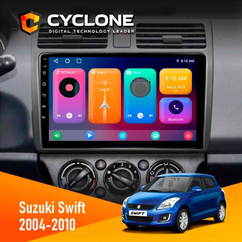 Штатна магнітола Suzuki Swift 2004-2010 Cyclone C10-001 2x32 CPL