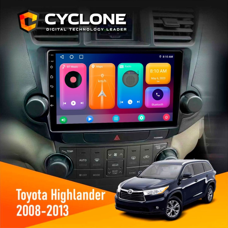 Штатна магнітола Toyota Highlander 2008-2013 Cyclone C10-001 2x32 CPL