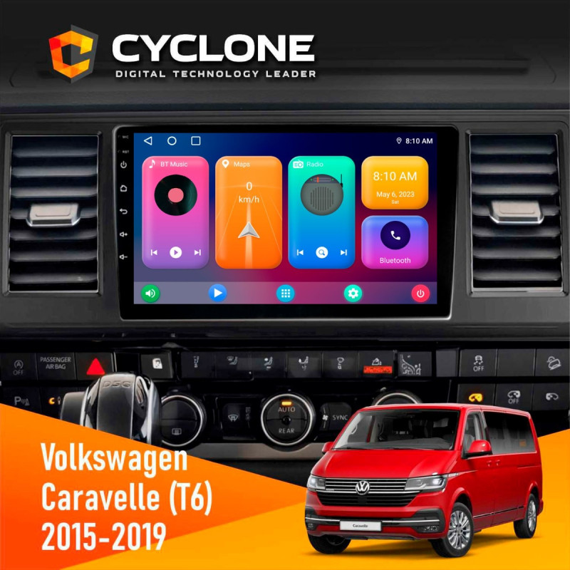 Штатна магнітола Volkswagen Caravelle 2015-2019 Cyclone C10-001 2x32 CPL