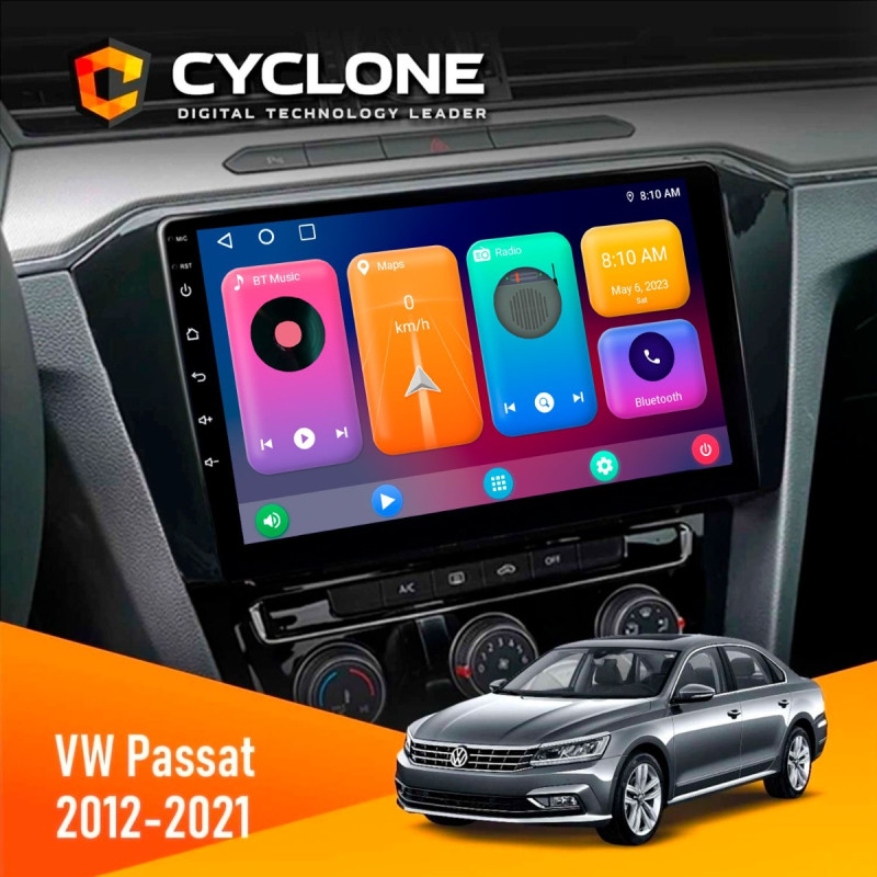 Штатна магнітола Volkswagen Passat 2012-2021 Cyclone C10-001 2x32 CPL
