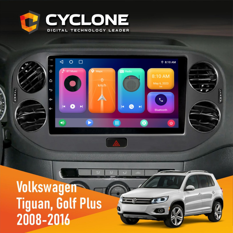 Штатна магнітола Volkswagen Tiguan, Golf Plus 2008-2016 Cyclone C10-001 2x32 CPL